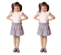 POSE Girls Tights | Opaque 40 Denier Plain Microfibre Tights for Kids | Colourful Soft White Black School Uniform Ballet Dance Pantyhose | 19 Colours and 6 Sizes | 116-122, latte, 2-Pack