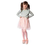 POSE Girls Tights | Opaque 40 Denier Plain Microfibre Tights for Kids | Colourful Soft White Black School Uniform Ballet Dance Pantyhose | 19 Colours and 6 Sizes | 128-134, powder pink