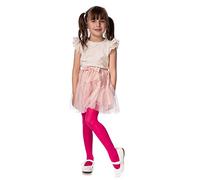POSE Girls Tights | Opaque 40 Denier Plain Microfibre Tights for Kids | Colourful Soft White Black School Uniform Ballet Dance Pantyhose | 19 Colours and 6 Sizes | 92-98, pink