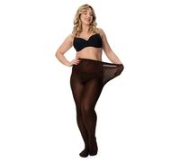 POSE Plus Size Tights, 100 DEN XL-4XL Large Sizes Opaque High Waist Pantyhose, Classic Soft Reinforced Juicy Colors with Super Comfort and Elasticity, XL/XXL, brown