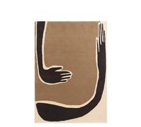 Pose Tufted Floor Rug 140x200 Dark Coffee/Off-White