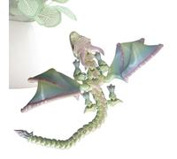 Poseable Dragon Toy - Articulated Wing Model, 3D Print with Flexible Design, Mythical Creature with Detailed Features, Office Decoration Shelf Display, Desktop Figure for Bookshelf