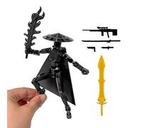 Poseable Figure Set - Jointed Character Toys Collection, Motion Model Pack, Miniature Action Sculpture System, Display Figurine Kit, Creative Play Item | Animation Film Poseable for Children Adults