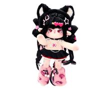 poseable plush doll anime collectible toy skeleton structure dress up character pretend play cute girl soft figure cosplay gift fabric detailed stitched portable adorable display shelf item room acces