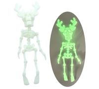 Poseable Skeleton Fridge Magnet, 3D Printed Articulated Skeleton, Mini Magnetic Skeleton with Movable Joints, Interesting Multi-Color Human Skull Magnetic for Halloween Refrigerator Locker Decor