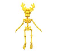 Poseable Skeleton Fridge Magnet, 3D Printed Articulated Skeleton, Mini Magnetic Skeleton with Movable Joints, Interesting Multi-Color Human Skull Magnetic for Halloween Refrigerator Locker Decor