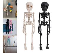 Poseable Skeleton Fridge Magnet, 3D Printed Articulated Skeleton, Mini Magnetic Skeleton with Movable Joints, Interesting Multi-Color Human Skull Magnetic Decorations for Halloween (2PCS - B)
