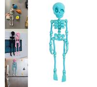 Poseable Skeleton Fridge Magnet, 3D Printed Articulated Skeleton, Mini Magnetic Skeleton with Movable Joints, Interesting Multi-Color Human Skull Magnetic Decorations for Halloween (1PC - J)