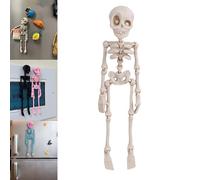 Poseable Skeleton Fridge Magnet, 3D Printed Articulated Skeleton, Mini Magnetic Skeleton with Movable Joints, Interesting Multi-Color Human Skull Magnetic Decorations for Halloween (1PC - A)