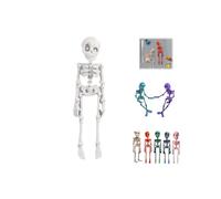 Poseable Skeleton Fridge Magnet,3D Printed Funny Goth Skeleton Fridge Magnets,Mini Halloween Skull Fridge Magnets with Movable Joints,Multi-Color Human Skull Magnetic Decor for Refrigerator Locker1