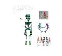Poseable Skeleton Fridge Magnet,3D Printed Funny Goth Skeleton Fridge Magnets,Mini Halloween Skull Fridge Magnets with Movable Joints,Multi-Color Human Skull Magnetic Decor for Refrigerator Locker1
