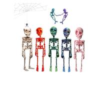 Poseable Skeleton Fridge Magnet,3D Printed Funny Goth Skeleton Fridge Magnets,Mini Halloween Skull Fridge Magnets with Movable Joints,Multi-Color Human Skull Magnetic Decor for Refrigerator Locker1