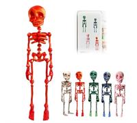 Poseable Skeleton Fridge Magnet, 3D Printed Funny Goth Skeleton Fridge Magnets, Mini Skull Fridge Magnets with Movable Joints, Unique Funny Full Body Skeleton for Refrigerator Locker