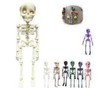 Poseable Skeleton Fridge Magnet,3D Printed Funny Goth Skeleton Fridge Magnets,Posable Skull Fridge Magnets,with Movable Joints,for Refrigerator Locker Whiteboard Kitchen Office (H)