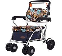 POSEDWRA Shopping Cart Elderly People Can Sit On Four Wheels Foldable Portable Walking Assistant Cart Shopping Cart