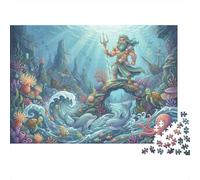 Poseidon 1000 Piece Jigsaw Puzzle,Adults & Kids 14+,Stress Relief,Home Wall Decor Greek Mythology,Impossible Challenge,Premium Cardboard,Gift Idea,Educational Toy 70x50cm