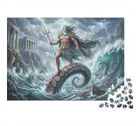 Poseidon 1000 Piece Jigsaw Puzzle,Impossible Challenge,Educational Toy,Adults & Kids 14+ Greek Mythology,Home Wall Decor,Gift Idea,Premium Cardboard,Stress Relief 52x38cm