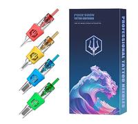 POSEIDON 20 x Tattoo Needles with Safety Membrane Disposable No.12 Standard Round Needles for Tattoo Pen (1205RL)