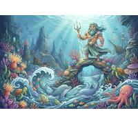 Poseidon 500 Piece Wooden Jigsaw Puzzle,Impossible Challenge,Educational Toy,Wood Greek Mythology,Adults & Kids 14+,Home Wall Decor,Gift Idea,Stress Relief (52x38cm)