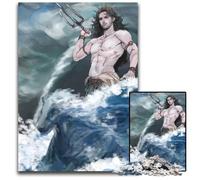 Poseidon And The Tsunami 1000 Pieces Puzzles for Adults Impossible Jigsaw Puzzles for Adults HighDifficulty Brain Teaser for Teenagers 1000 PCS(38x26cm)