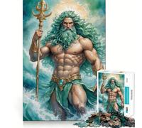 Poseidon, God of The Sea 1000 Pieces Jigsaw Puzzles for Teenagers Improve Memory Mental Relax Sharp Edge Creative Gift (38x26cm)