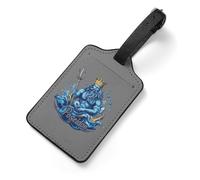 Poseidon-Gr od Business Luggage Tags Leather Handbag Tag with Name ID Card Cruise Baggage Label Travel Accessories