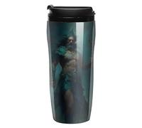 Poseidon Greek God Coffee Cup Reusable Travel Mug Double Wall Thermal Insulated with Lid Hot Cold Drinks