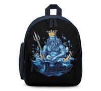 Poseidon-Greek God Funny Laptop Backpack Cute Rucksack Casual Travel Daypack Lightweight Bookbag Gift for Men Women