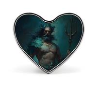 Poseidon Gr od Heart Shaped Enamel Brooch Pin Button Badges Decoration Hat Clothing Bag Accessories Gift Crafts