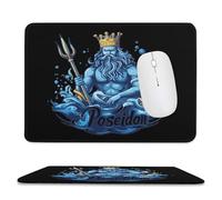 Poseidon-Greek God Large Gaming Mouse Mat Soft Non-Slip Laptop Mousepad Portable Square Desk Pad for Office Home Work