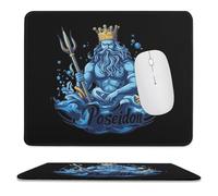 Poseidon-Greek God Large Gaming Mouse Mat Soft Non-Slip Laptop Mousepad Portable Square Desk Pad for Office Home Work