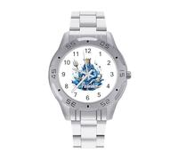 Poseidon-Greek God Men's Business Watch with Stainless Strap Fashion Easy Reader Wristwatch Gifts for Men