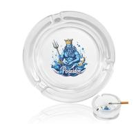 Poseidon-Gr od Portable Glass Ashtray with 3 Grooves