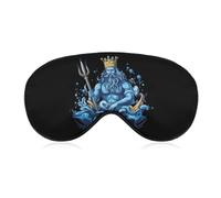 Poseidon-Greek God Soft Sleep Mask for Light Blocking Breathable Sleeping Masks Travel Eye Shade Cover with Adjustable Strap
