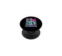 Poseidon Greek Mythology Ancient Greece Vaporwave style PopSockets Adhesive PopGrip