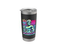 Poseidon Greek Mythology Ancient Greece Vaporwave Style Stainless Steel Insulated Tumbler