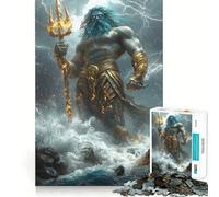 Poseidon, Lord of The Deep Jigsaw Puzzle 1000 Piece for Adults Smart Reason Toy Home Pastime Smooth Edge Art Collectible (50x75cm)