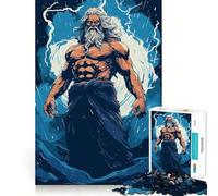 Poseidon Neptun God Jigsaws 1000 Pieces for Adults Cognitive Toy Together Fun Image Assembly Art Collection Piece (38x26cm)