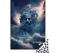 Poseidon Rising 500 Piece Puzzles For Adults Creative Rectangular Puzzle Wooden Puzzle Puzzle Jigsaw Gift for Friends Family 500pcs (52x38cm)