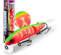 Poseidon-Swimmer's Predator Fishing Lure, High Quality, Double Hook Reinforced - Floating Swivel Tail and Pike Trail- Pike Perch Catfish Black Bass Ideal Pole Spinning Casting Freshwater