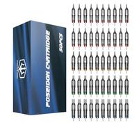 Poseidon Tattoo Cartridge Needles 50Pcs Assorted Mixed Size Curved/Round Magnum 12 Standard 5cm 7cm 9cm 11cm 13cm 15cm 17cm 19cm 21cm 23cm/rm Disposable Membrane Tattoo Needles Long Taper for Makeup