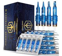 Poseidon V3 Tattoo Cartridge Needles 50PCS Mixed Size Steriled Needles with Membrane Safety Cartridges Round Shader Mixed 3RS 5RS 7RS 9RS 11RS (50pcs #12 Standard RS)