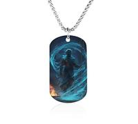 Poseidons Greek God Men's Pendant Necklace Chain Customizable Jewelry Dog Tag Necklaces