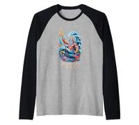 Poseidon's Realm Greek Sea God Ocean Power Raglan Baseball Tee