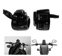 POSENG 1 Pair Motorcycle 1" Handlebar Switches Control and Wiring Harness Compatible with Harley Softail 1996-2012,Dyna Sportster V-Rod