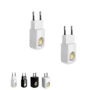 Posequiver Led Wall Socket Night Light, Led Wall Socket Night Light, 5000k Mini Daylight Ambient Lighting, Dusk to Dawn Auto on/Off for Bedroom, Bathroom (2Pcs*White-White,EU)