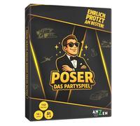 Poser - The Party Game | Board Game for Friends & Family | Be the Player with the Highest Answer or Bluffe | Debunk the Lies of Your Fellow Players | Card Game with Over 80 Protz Questions