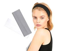 POSH CHOICE 3-Pack Headbands For Any Occasion | Luxurious Black, Graceful Grey and Pure White | Unisex Sports & Makeup Headbands