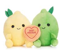 Posh Paws 38030 20cm Swizzels Love Hearts “Zest Friends” Lemon and Lime Plush Soft Toy Pair, Yellow