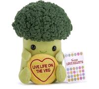 Posh Paws Love Hearts 18CM (7?) Broccoli Soft Plush Toy }110g 37515 SBX96